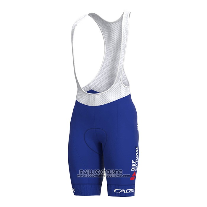 2022 Gilet Coupe Vent Bike Exchange Bleu Manches Courtes et Cuissard